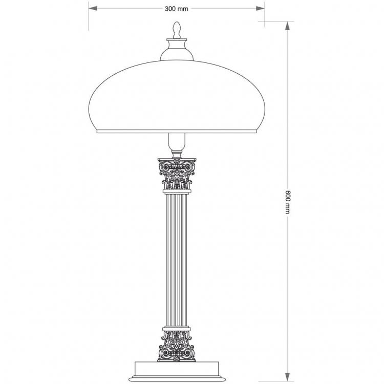 Настольная лампа Kutek Messina MES-LG-1 GR