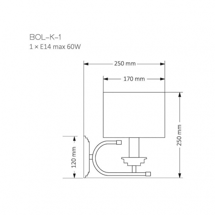 Бра Kutek Mood Bolt BOL-K-1 Бра Kutek Mood Bolt BOL-K-1