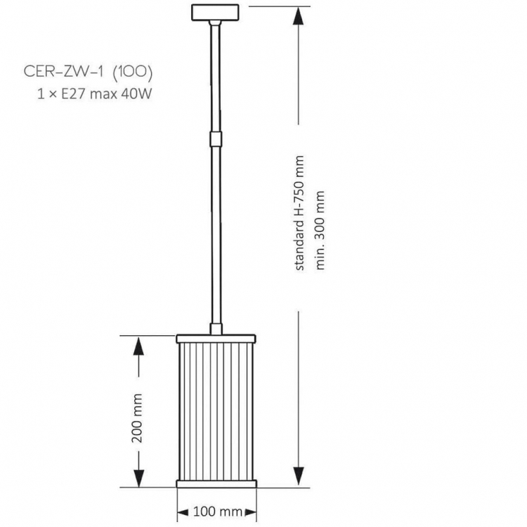 Подвесной светильник Kutek Mood Cero CER-ZW-1 100 Подвесной светильник Kutek Mood Cero CER-ZW-1 100