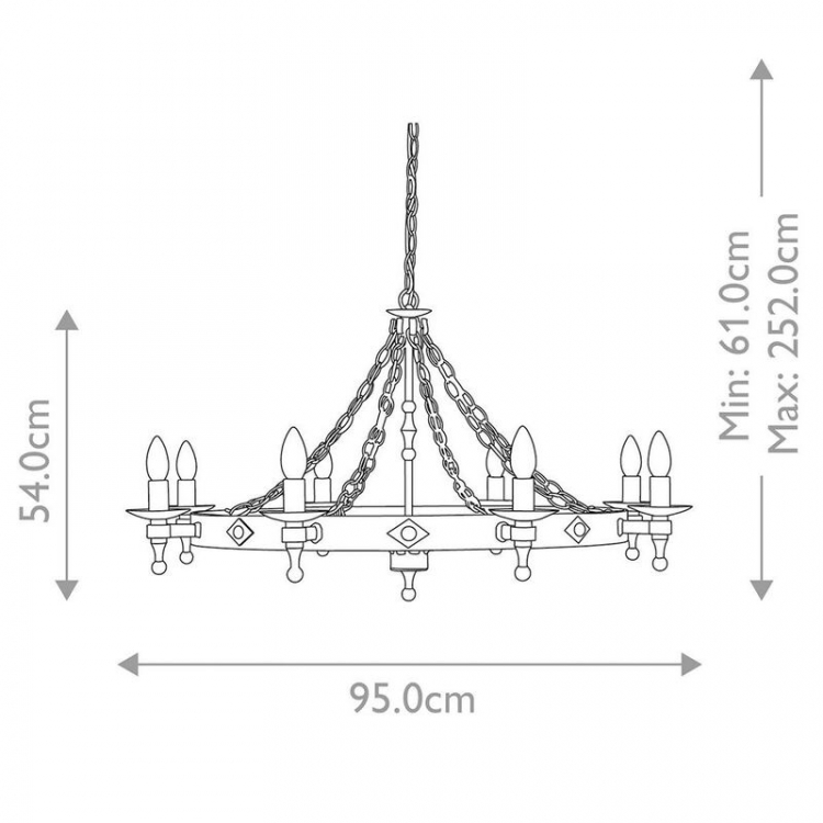 Люстра Elstead Warwick WR8-GRAPHITE Люстра Elstead Warwick WR8-GRAPHITE