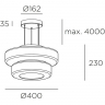 Подвесной светильник LEDS C4 Decorative Strata 2 Bodies 400/300