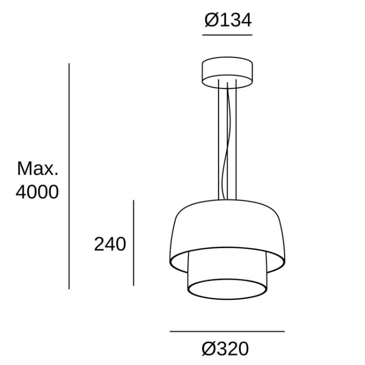 Подвесной светильник LEDS C4 Decorative Levels 2 Bodies 320 + 220