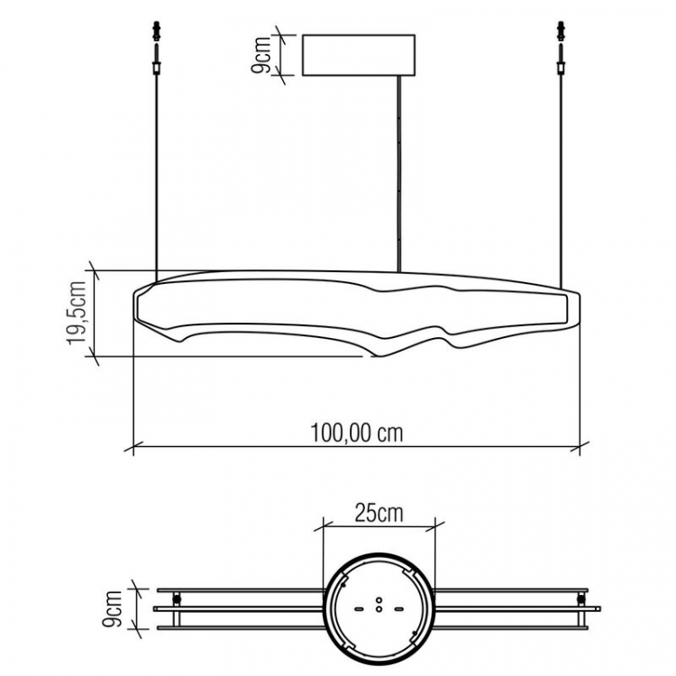 Подвесной светильник Accord Horizon QN-HORIZON-LED-LP-100-TEAK