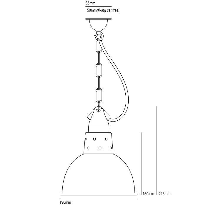 Подвесной светильник Davey Lighting 7165 Spun Reflector с цепью