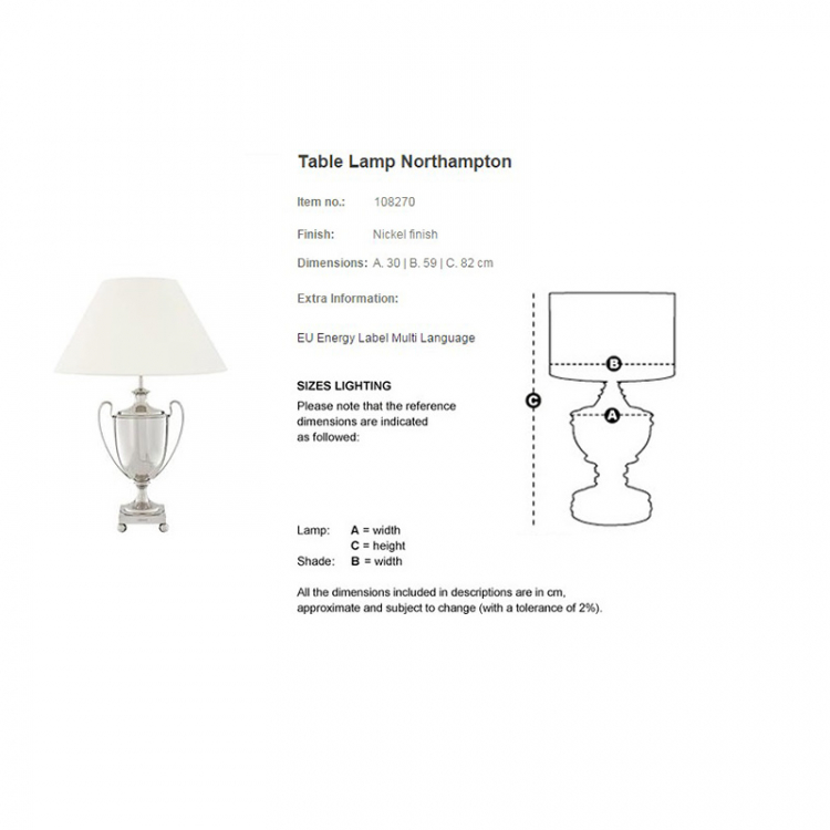 Настольная лампа Eichholtz Northampton 108270