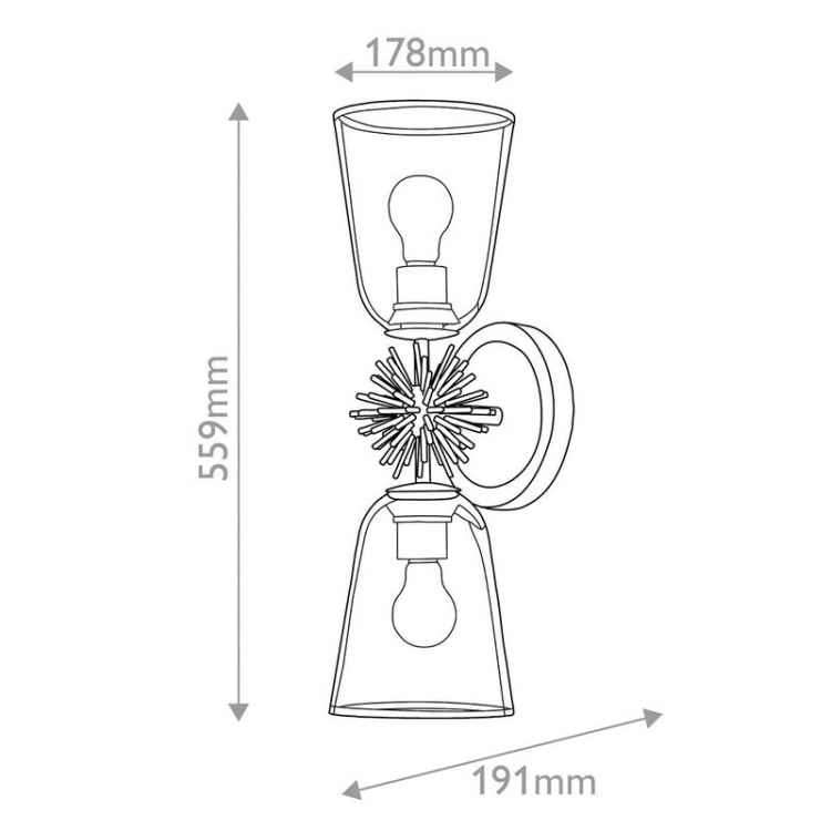 Бра Elstead Staring STARING-2WB-DG-CLEAR Бра Elstead Staring STARING-2WB-DG-CLEAR