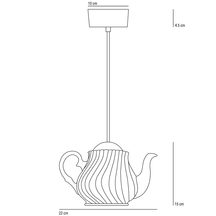 Подвесной светильник Original BTC Teapot FP465N