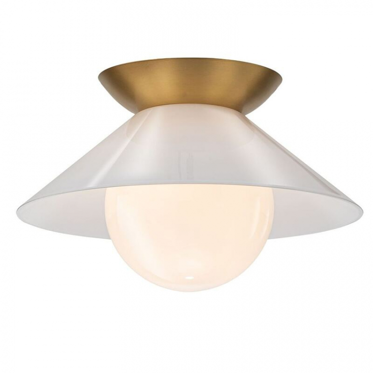 Потолочный светильник Quintiesse Saucer QN-SAUCER-FM-AB-OPAL Потолочный светильник Quintiesse Saucer QN-SAUCER-FM-AB-OPAL