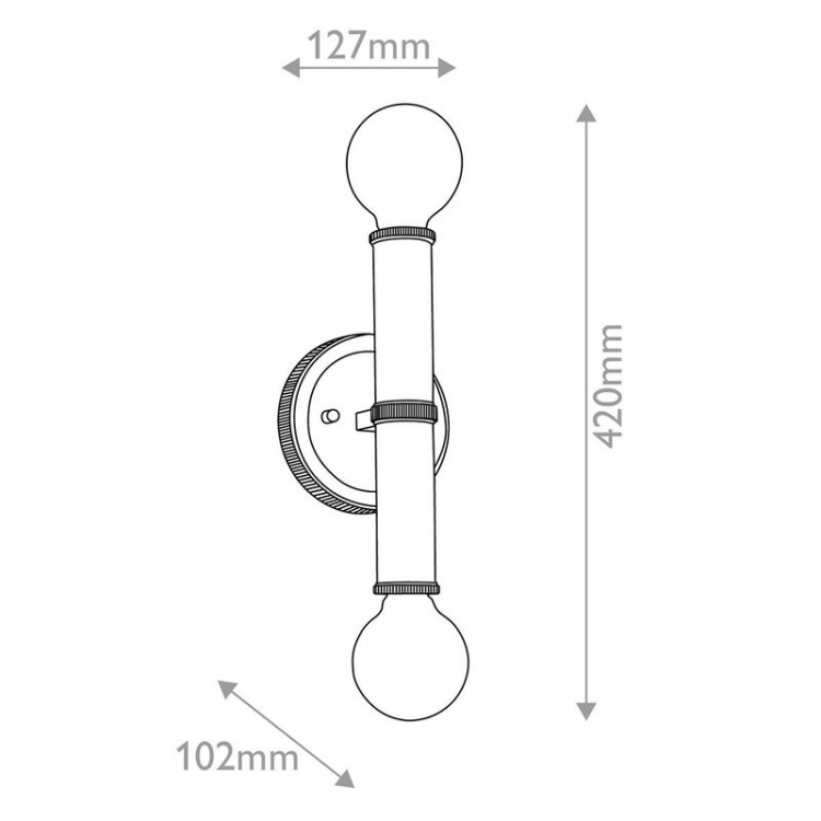 Бра Kichler Torche QN-TORCHE-2W-CPZ Бра Kichler Torche QN-TORCHE-2W-CPZ