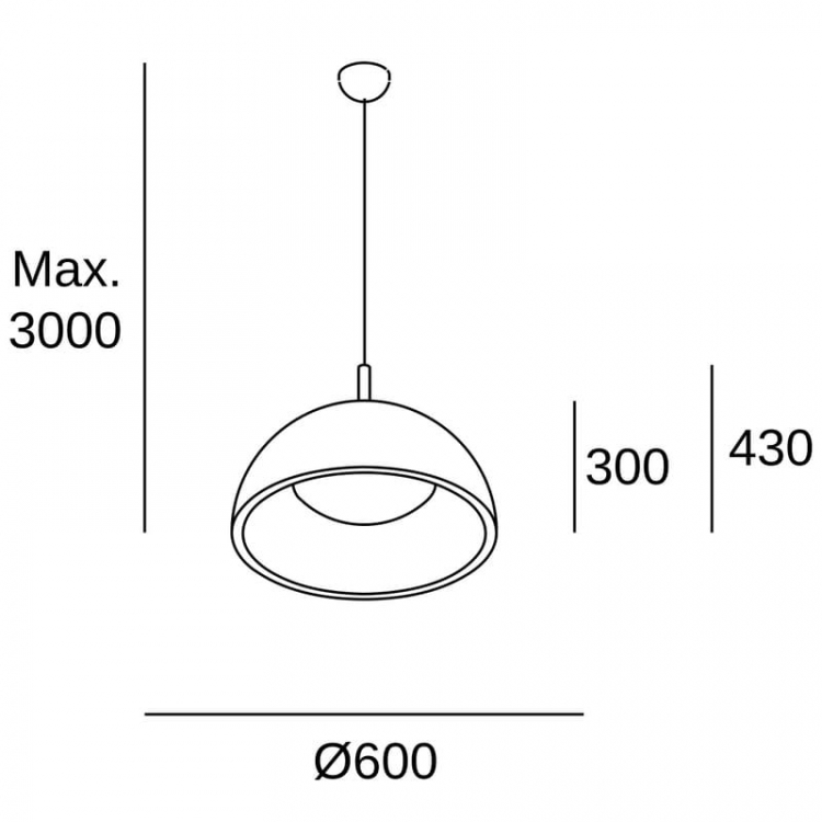 Подвесной светильник LEDS C4 Decorative Umbrella 600