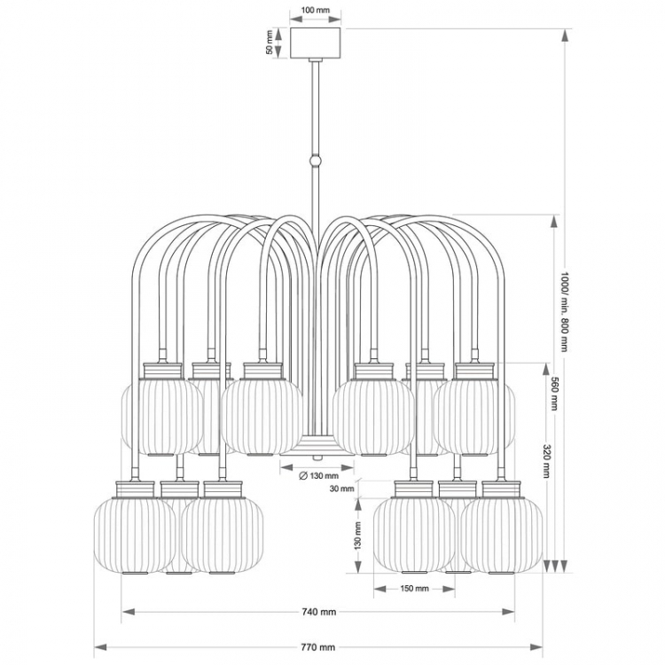 Люстра Kutek Alba ALB-ZW-12 Люстра Kutek Alba ALB-ZW-12