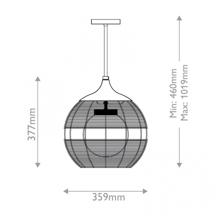 Подвесной светильник Hinkley Maddox QN-MADDOX-P-S-BK-BK
